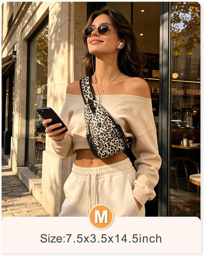 Crossbody Bags for Women Men Trendy Sling Bag Backpack Casual Chest Bag with Convertible Shoulder Strap