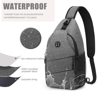 Crossbody Bags for Women Men Trendy Sling Bag Backpack Casual Chest Bag with Convertible Shoulder Strap