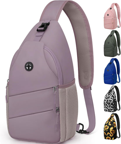 Crossbody Bags for Women Men Trendy Sling Bag Backpack Casual Chest Bag with Convertible Shoulder Strap