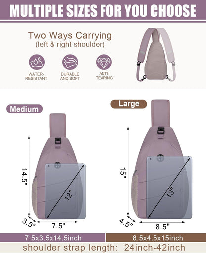 Crossbody Bags for Women Men Trendy Sling Bag Backpack Casual Chest Bag with Convertible Shoulder Strap