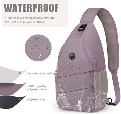 Crossbody Bags for Women Men Trendy Sling Bag Backpack Casual Chest Bag with Convertible Shoulder Strap