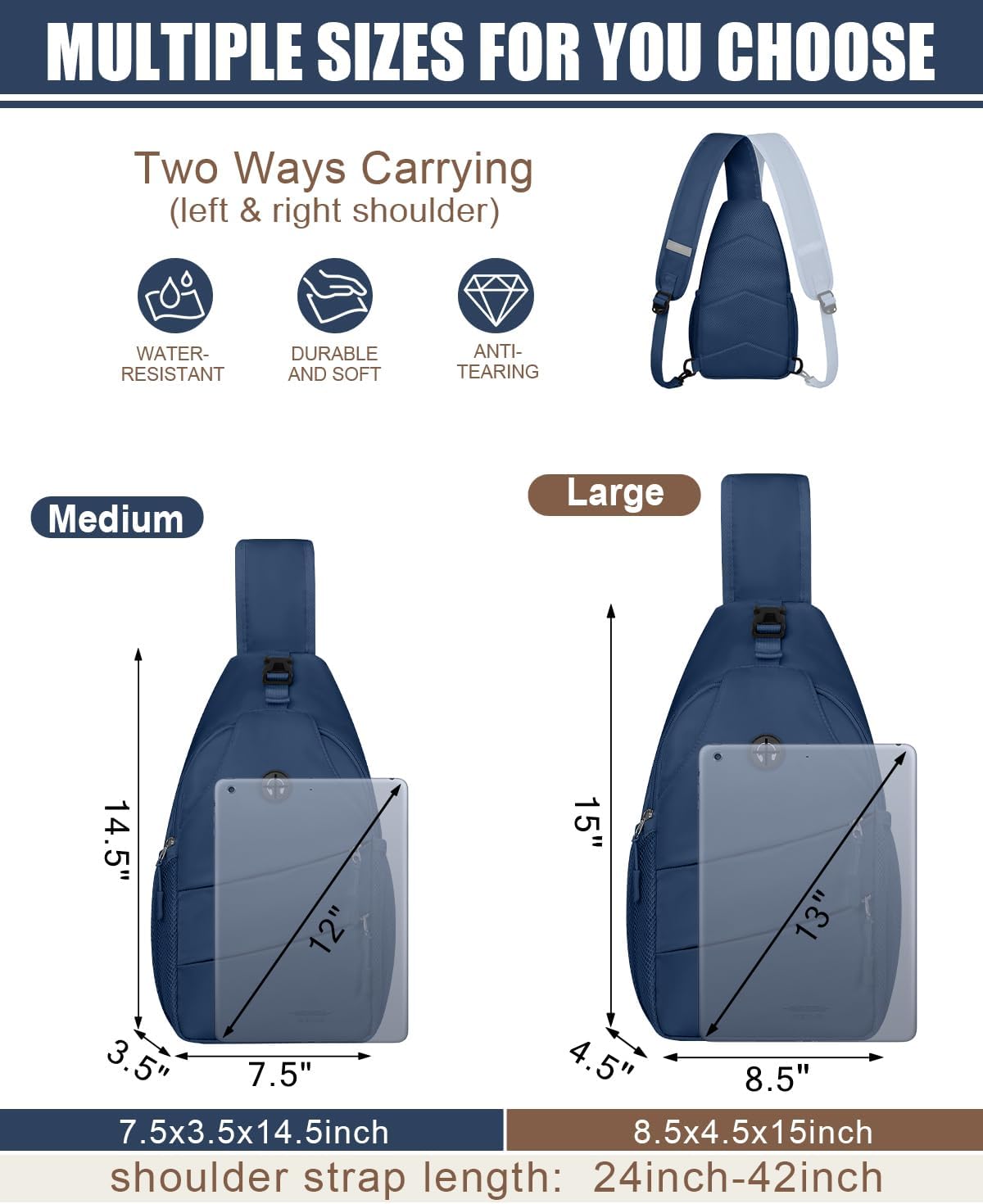Crossbody Bags for Women Men Trendy Sling Bag Backpack Casual Chest Bag with Convertible Shoulder Strap