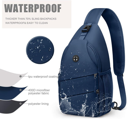 Crossbody Bags for Women Men Trendy Sling Bag Backpack Casual Chest Bag with Convertible Shoulder Strap