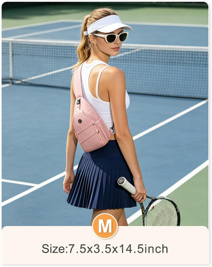 Crossbody Bags for Women Men Trendy Sling Bag Backpack Casual Chest Bag with Convertible Shoulder Strap