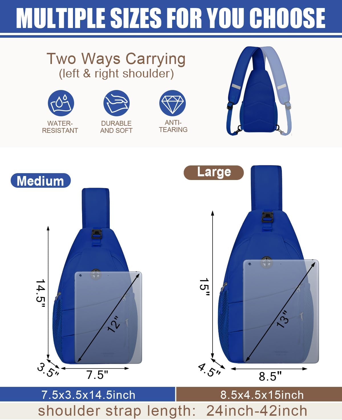 Crossbody Bags for Women Men Trendy Sling Bag Backpack Casual Chest Bag with Convertible Shoulder Strap
