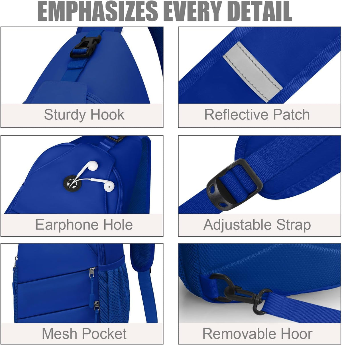 Crossbody Bags for Women Men Trendy Sling Bag Backpack Casual Chest Bag with Convertible Shoulder Strap