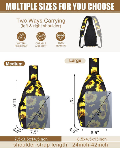 Crossbody Bags for Women Men Trendy Sling Bag Backpack Casual Chest Bag with Convertible Shoulder Strap