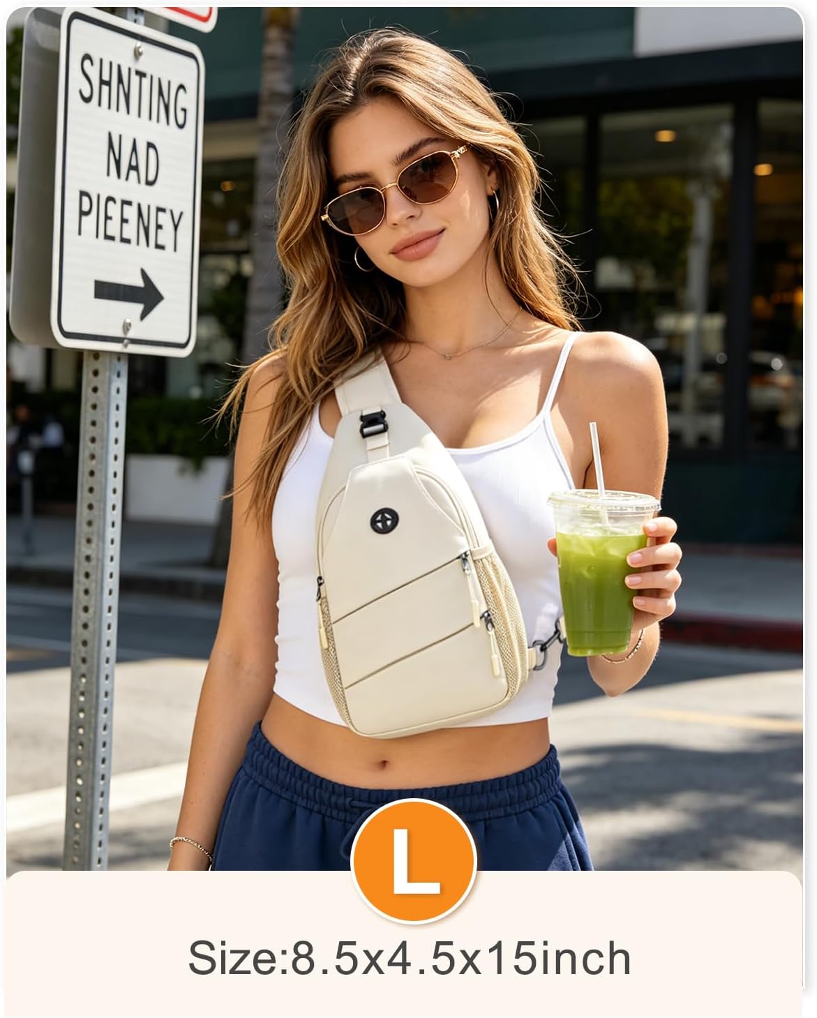 Crossbody Bags for Women Men Trendy Sling Bag Backpack Casual Chest Bag with Convertible Shoulder Strap