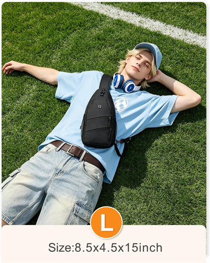 Crossbody Bags for Women Men Trendy Sling Bag Backpack Casual Chest Bag with Convertible Shoulder Strap