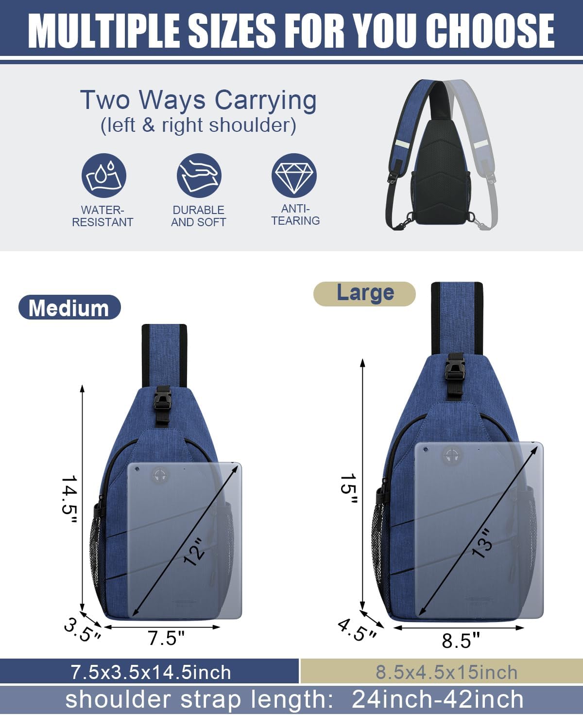 Crossbody Bags for Women Men Trendy Sling Bag Backpack Casual Chest Bag with Convertible Shoulder Strap