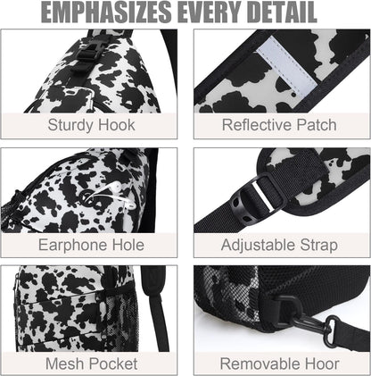 Crossbody Bags for Women Men Trendy Sling Bag Backpack Casual Chest Bag with Convertible Shoulder Strap