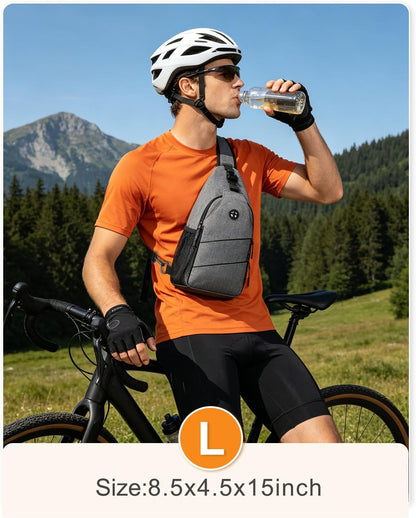 Crossbody Bags for Women Men Trendy Sling Bag Backpack Casual Chest Bag with Convertible Shoulder Strap