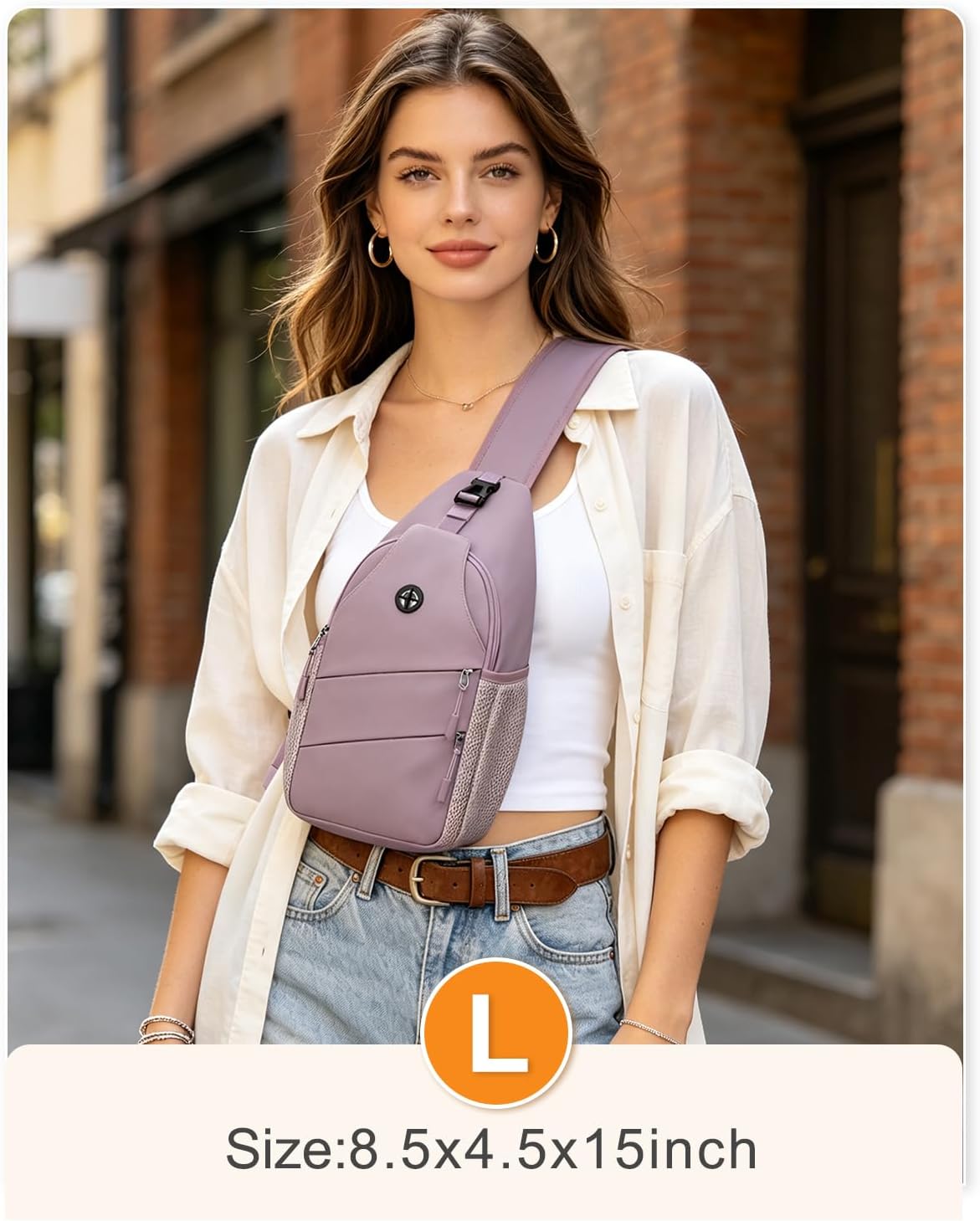 Crossbody Bags for Women Men Trendy Sling Bag Backpack Casual Chest Bag with Convertible Shoulder Strap