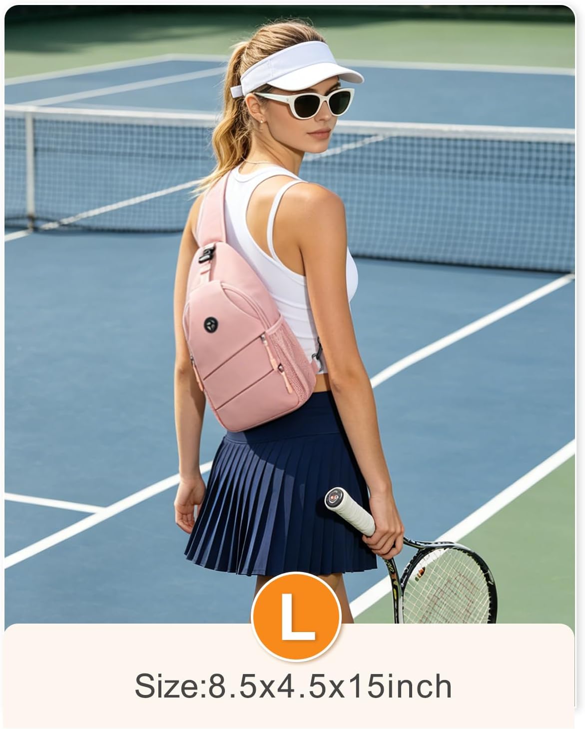 Crossbody Bags for Women Men Trendy Sling Bag Backpack Casual Chest Bag with Convertible Shoulder Strap