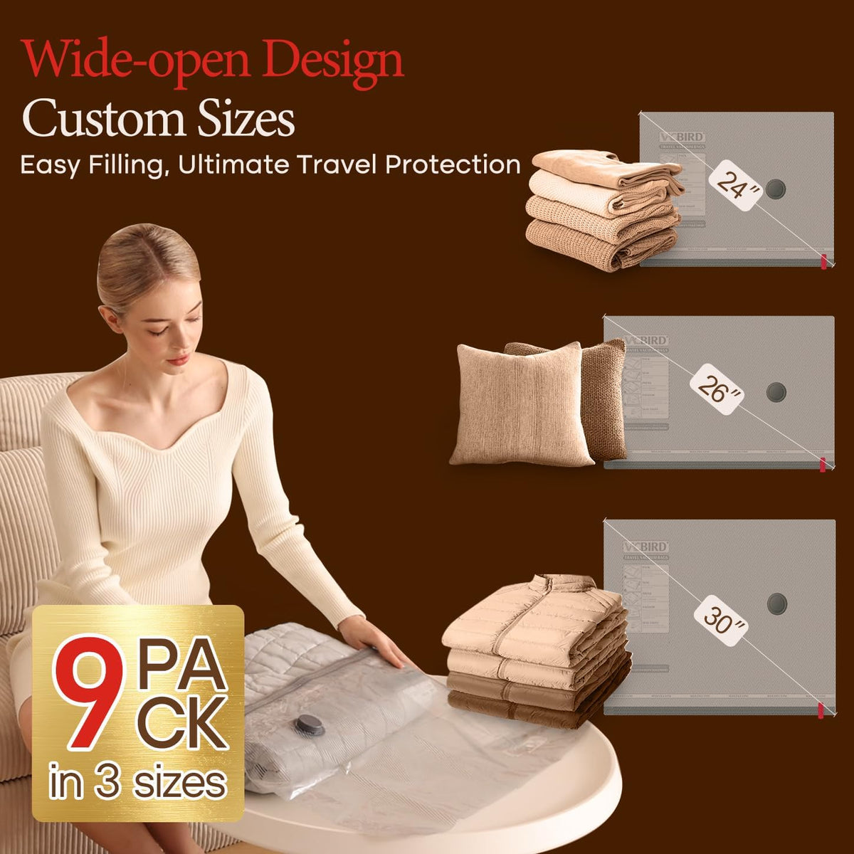 15 Pack Vacuum Bags for Travel with Rechargeable Cordless Electric Pump, Carry-on Packing Bags for Luggage and Suitcase, Space Saver for Clothes and Clothing