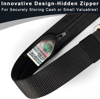 Tactical Belts for Men - Money Belt for Travel for Man Hidden, Belts for Jeans Mens Adjustable edc Belt Mens Belt, Money Belt for Travel for Men Hidden(Black)