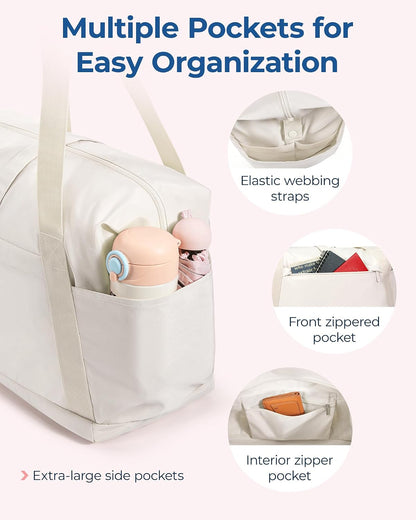 For Spirit Airlines Personal Item Bag, 23L Foldable Weekender Bags for Women Gym Tote Overnight Bag for Travel