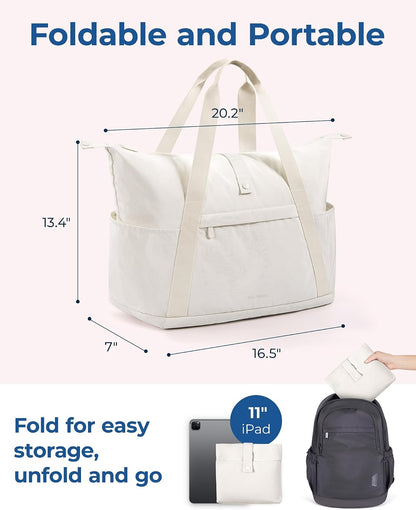 For Spirit Airlines Personal Item Bag, 23L Foldable Weekender Bags for Women Gym Tote Overnight Bag for Travel