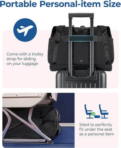 For Spirit Airlines Personal Item Bag, 23L Foldable Weekender Bags for Women Gym Tote Overnight Bag for Travel