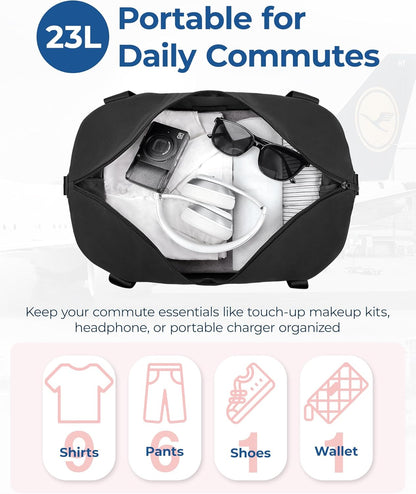 For Spirit Airlines Personal Item Bag, 23L Foldable Weekender Bags for Women Gym Tote Overnight Bag for Travel
