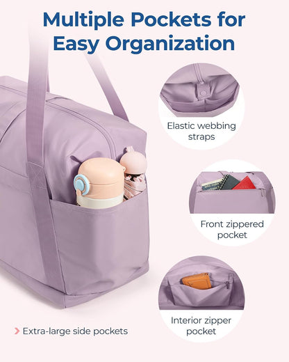 For Spirit Airlines Personal Item Bag, 23L Foldable Weekender Bags for Women Gym Tote Overnight Bag for Travel