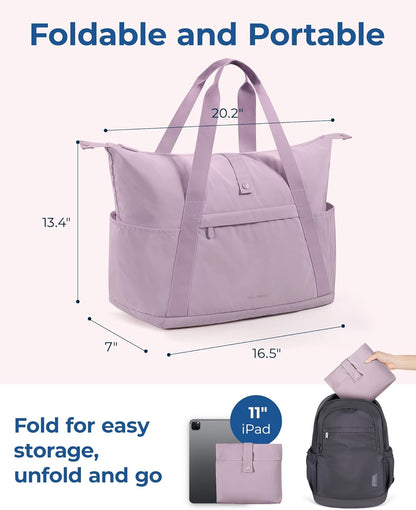 For Spirit Airlines Personal Item Bag, 23L Foldable Weekender Bags for Women Gym Tote Overnight Bag for Travel