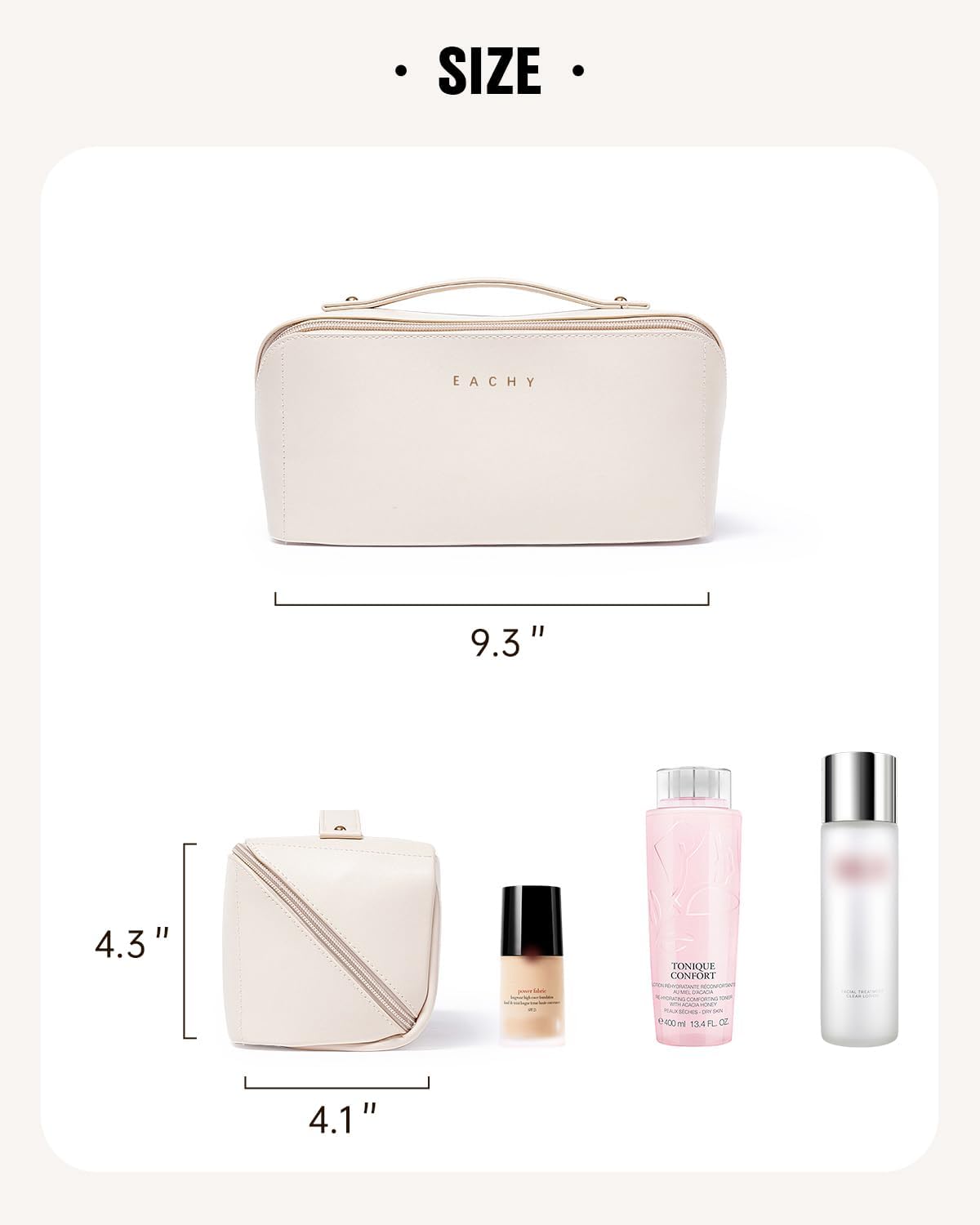 Travel Makeup Bag, Large Capacity Cosmetic Bag for Women, Waterproof PU Leather, Flat Open Portable Toiletry Bag for Skincare, Brushes & Travel Essentials - Colors B