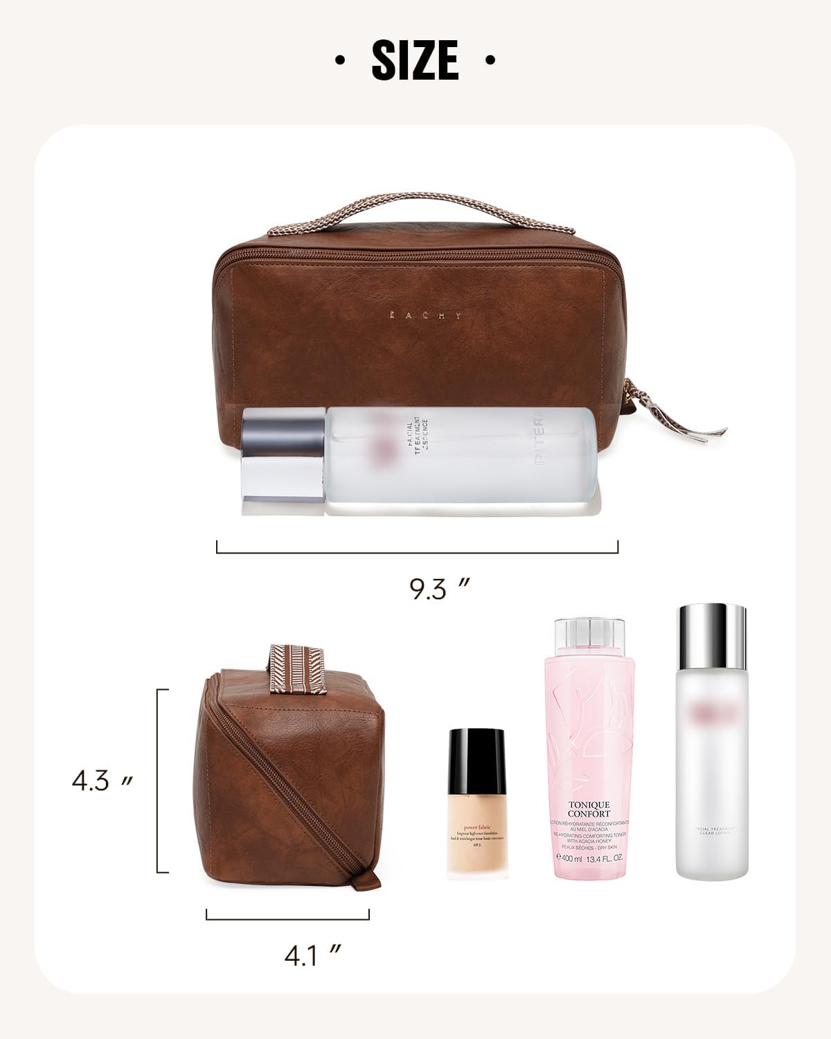 Travel Makeup Bag, Large Capacity Cosmetic Bag for Women, Waterproof PU Leather, Flat Open Portable Toiletry Bag for Skincare, Brushes & Travel Essentials - Colors B