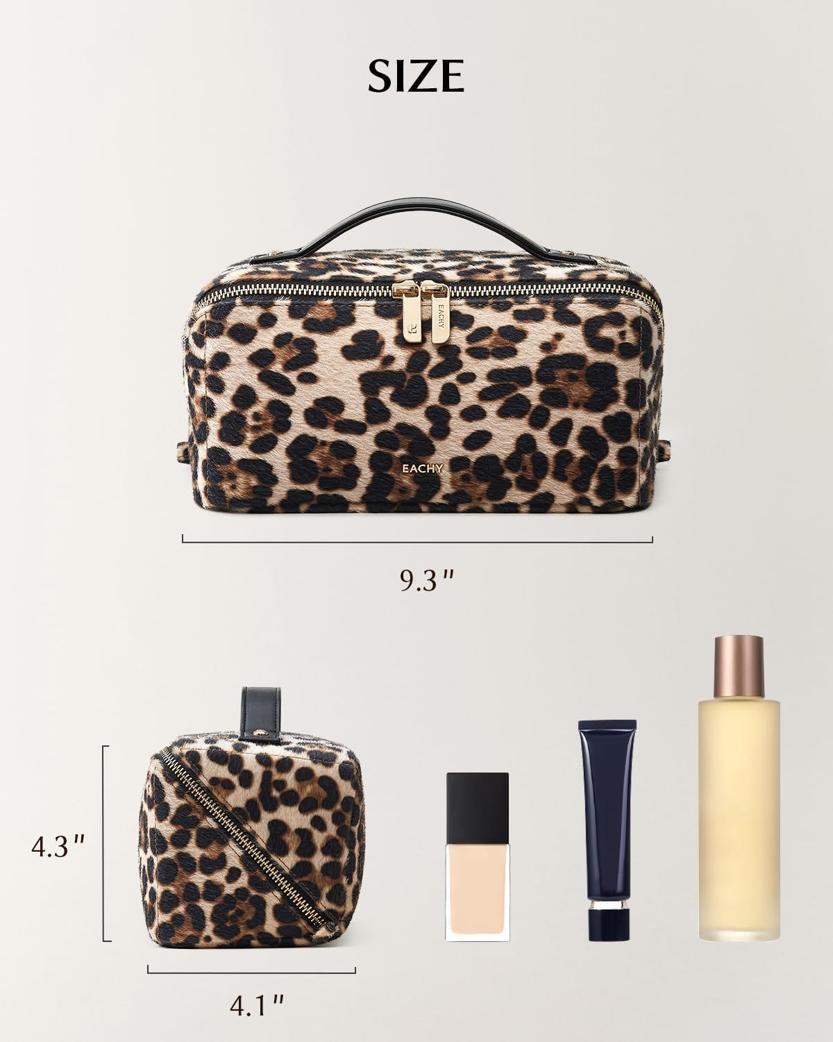 Travel Makeup Bag, Large Capacity Cosmetic Bag for Women, Waterproof PU Leather, Flat Open Portable Toiletry Bag for Skincare, Brushes & Travel Essentials - Colors B
