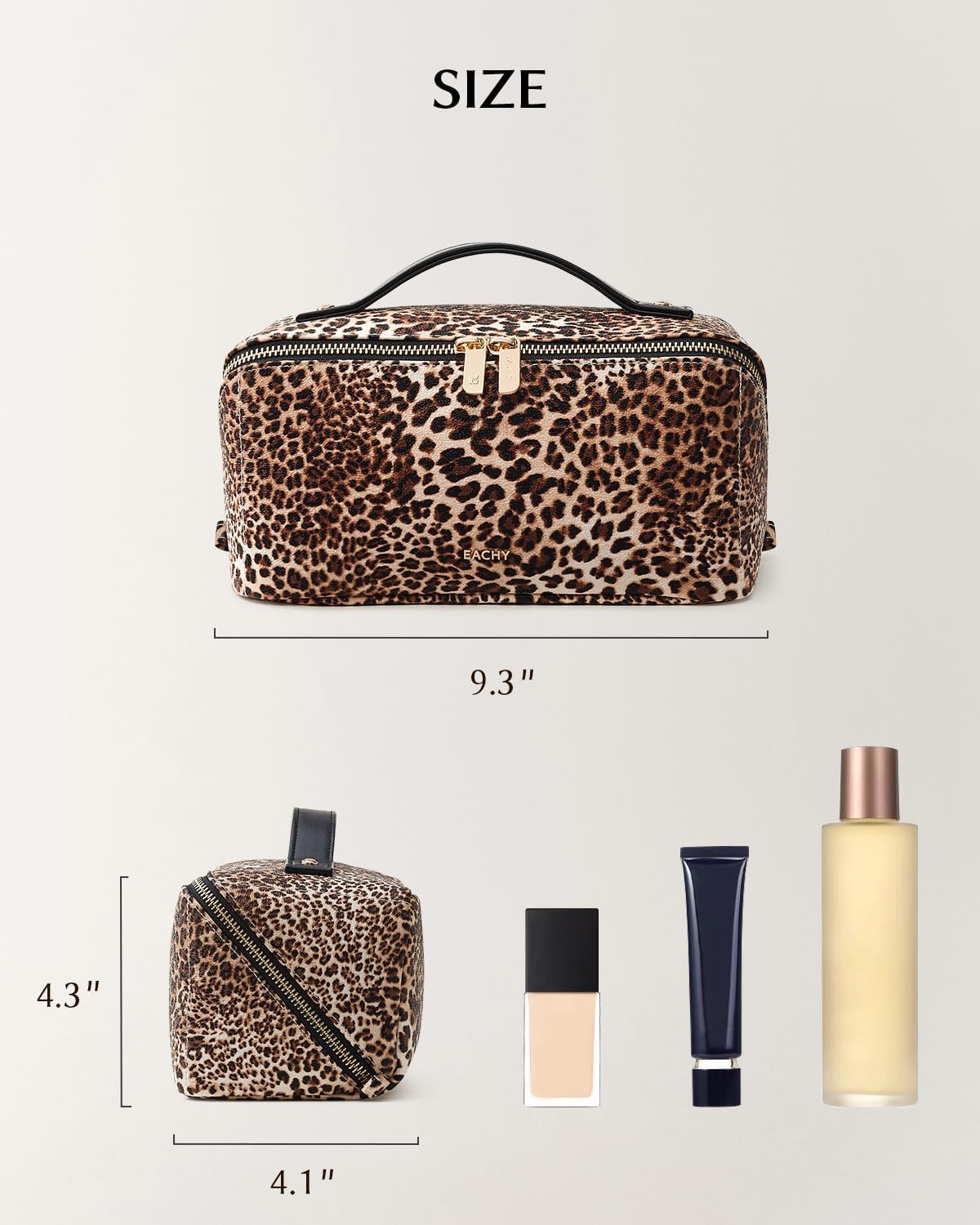 Travel Makeup Bag, Large Capacity Cosmetic Bag for Women, Waterproof PU Leather, Flat Open Portable Toiletry Bag for Skincare, Brushes & Travel Essentials - Colors B