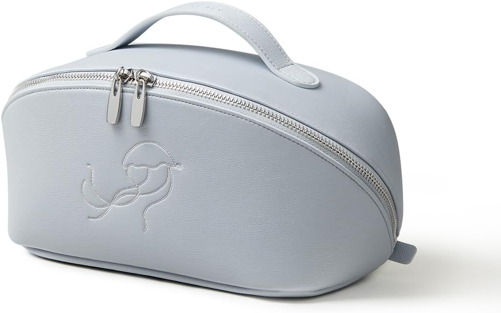 Travel Makeup Bag, Large Capacity Cosmetic Bag for Women, Waterproof PU Leather, Flat Open Portable Toiletry Bag for Skincare, Brushes & Travel Essentials - Colors B