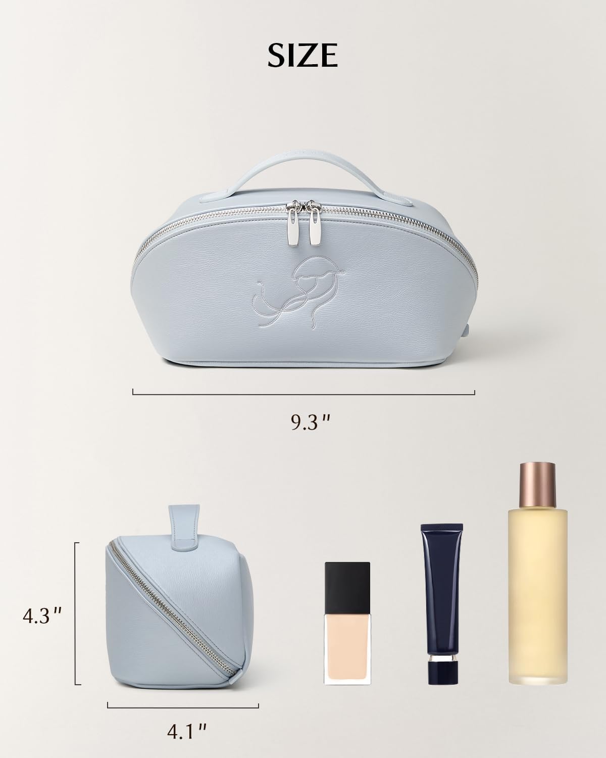 Travel Makeup Bag, Large Capacity Cosmetic Bag for Women, Waterproof PU Leather, Flat Open Portable Toiletry Bag for Skincare, Brushes & Travel Essentials - Colors B