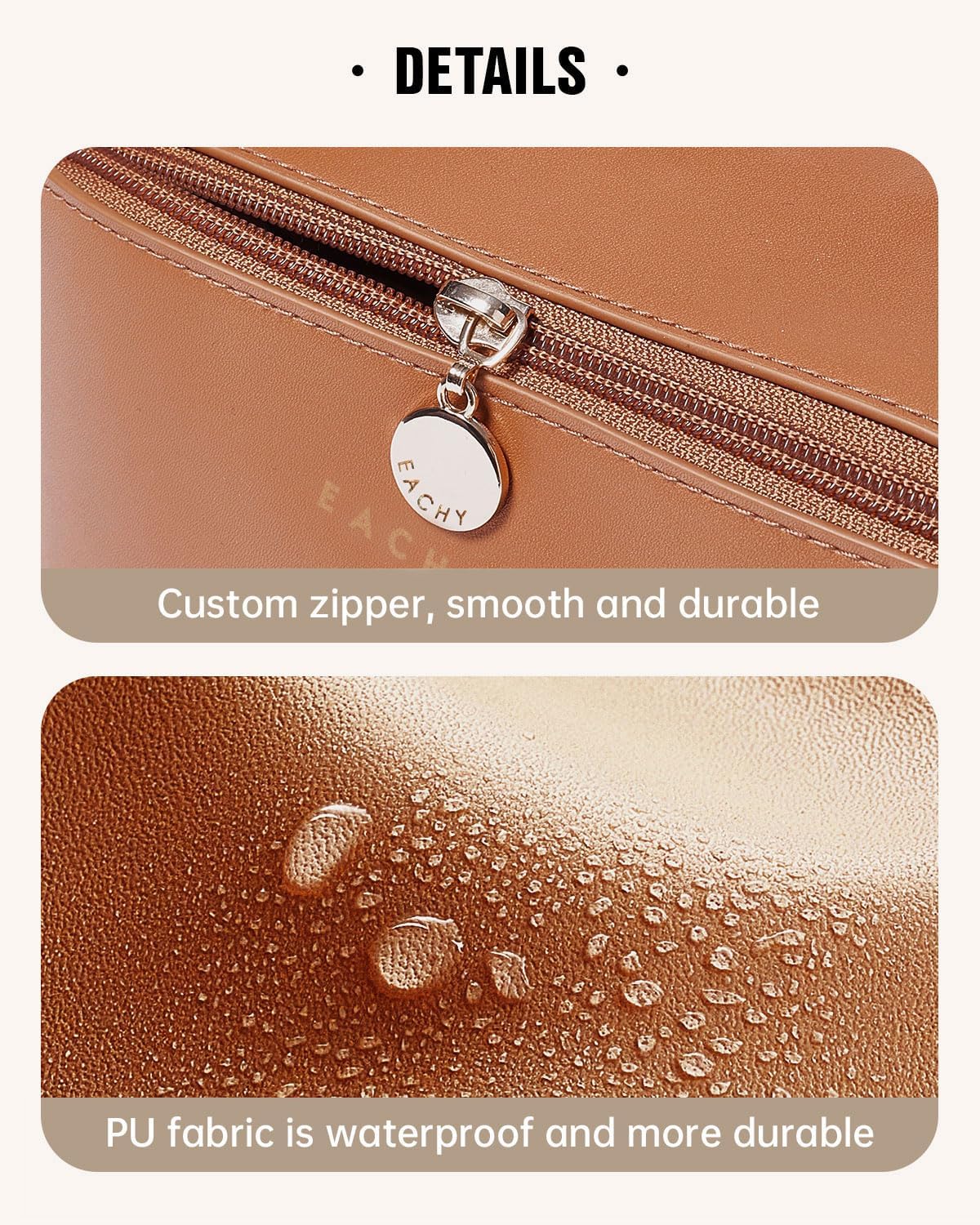 Travel Makeup Bag, Large Capacity Cosmetic Bag for Women, Waterproof PU Leather, Flat Open Portable Toiletry Bag for Skincare, Brushes & Travel Essentials - Colors B