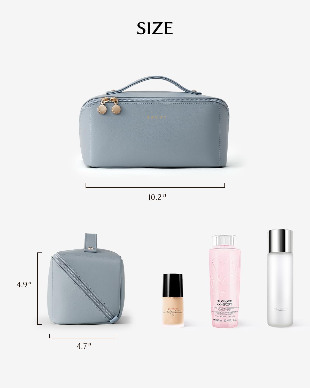 Travel Makeup Bag, Large Capacity Cosmetic Bag for Women, Waterproof PU Leather, Flat Open Portable Toiletry Bag for Skincare, Brushes & Travel Essentials - Colors B