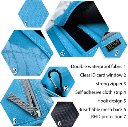 Travel Neck Wallet, RFID Blocking Passport Holder with Adjustable Neck Strap for Men and Women to Keep Cash, Credit Cards and Travel Documents Safe - Beige