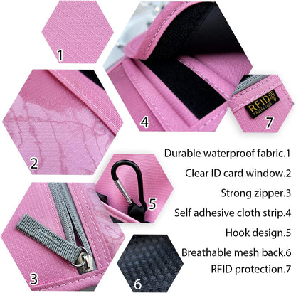 Travel Neck Wallet, RFID Blocking Passport Holder with Adjustable Neck Strap for Men and Women to Keep Cash, Credit Cards and Travel Documents Safe - Beige