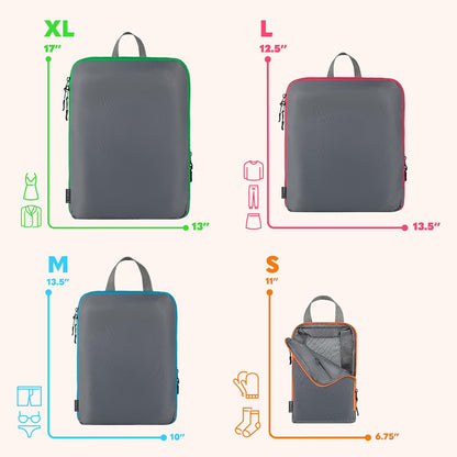 Compression, 4 Set/6 Set Packing Cubes for Carry on Suitcase, Organizer Bags Set