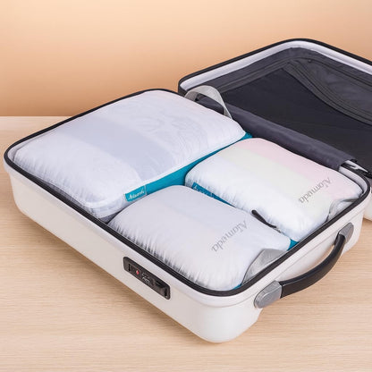 Travel Packing Cubes Set of 3 - Lightweight Compression Luggage Organizers, Durable Nylon with Double Zips for Suitcase, Carry-On Travel
