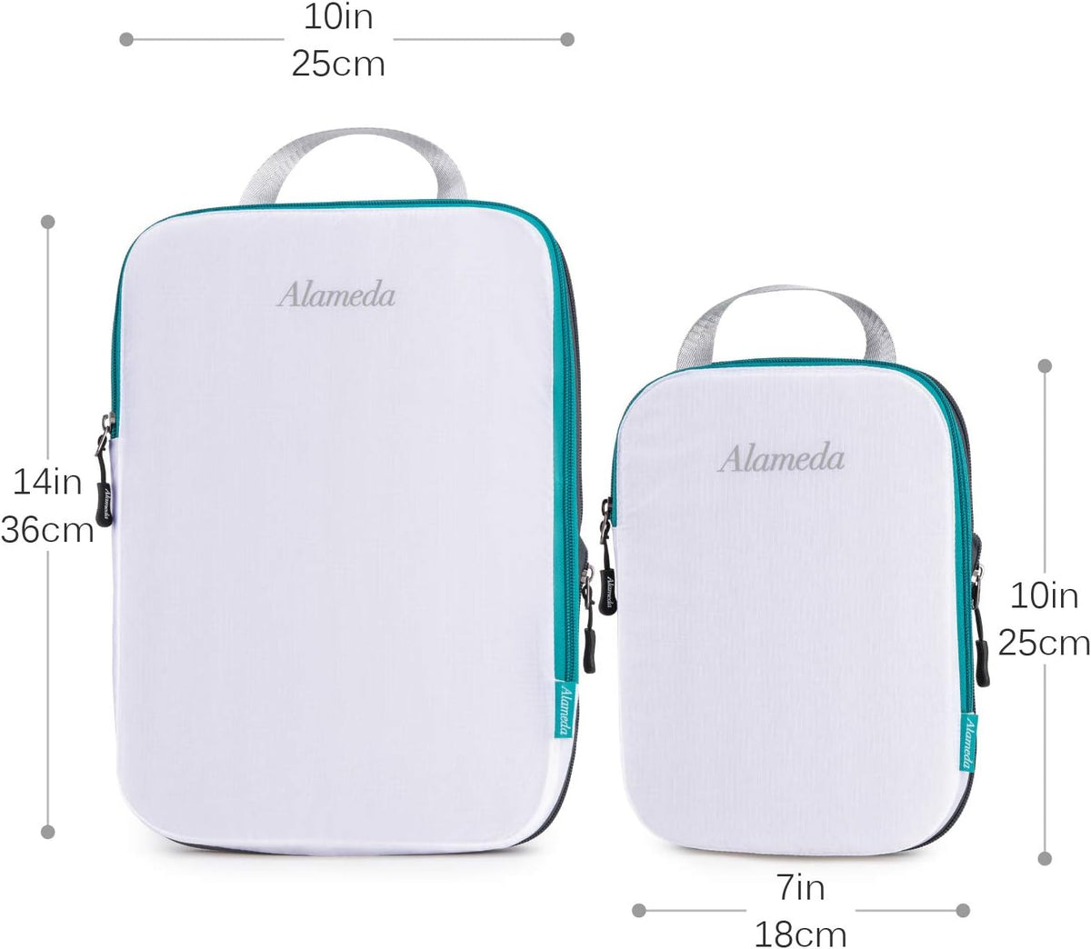 Travel Packing Cubes Set of 3 - Lightweight Compression Luggage Organizers, Durable Nylon with Double Zips for Suitcase, Carry-On Travel