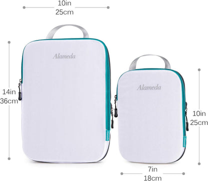 Travel Packing Cubes Set of 3 - Lightweight Compression Luggage Organizers, Durable Nylon with Double Zips for Suitcase, Carry-On Travel