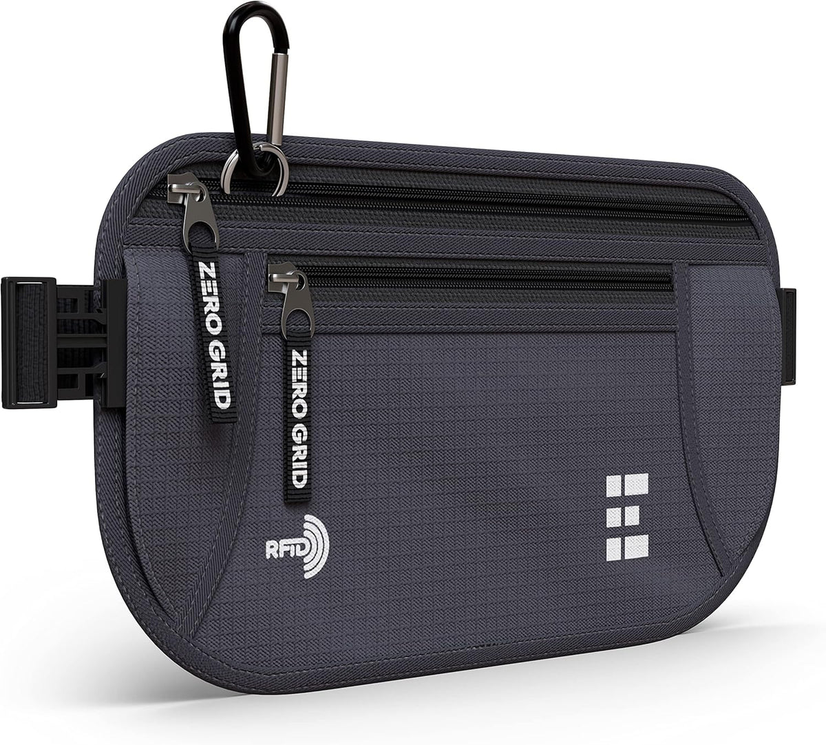 Money Belt for Secure Travel - RFID Blocking Slim Passport Holder - Hidden Waist Pouch for Cash, Credit Cards, Documents - Concealable Under Clothes, Water-Resistant Slim Fanny Pack for Men and Women
