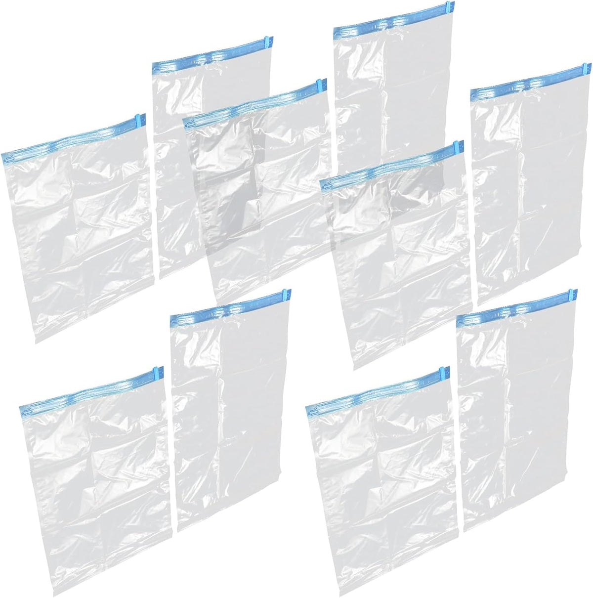 10pcs Hand Roll Compression Bags for Travel Clothes Vacuum Seal Space Saver Storage Bags Small Large Size Set for Luggage Organization and Clothing Storage