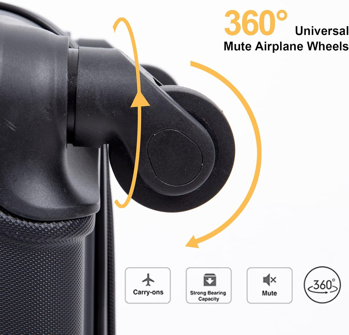 Hardshell Carry On Luggage Airline Approved 20" | Hardside Check-on Suitcase with Spinner Wheel,Small Travel Suitcase for Bussiness Trip and School