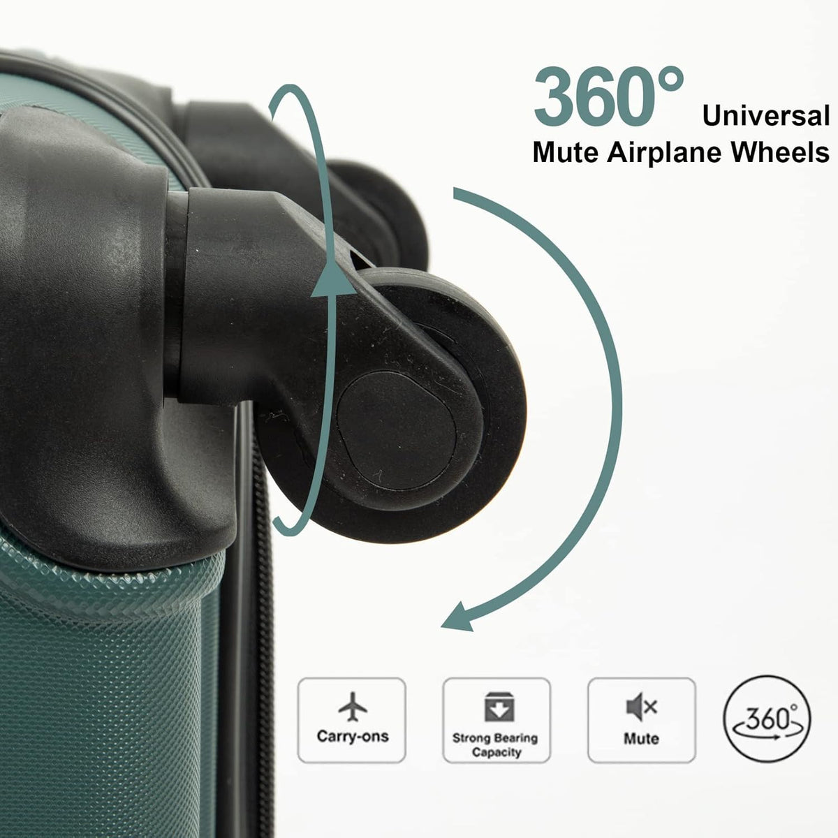 Hardshell Carry On Luggage Airline Approved 20" | Hardside Check-on Suitcase with Spinner Wheel,Small Travel Suitcase for Bussiness Trip and School