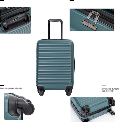 Hardshell Carry On Luggage Airline Approved 20" | Hardside Check-on Suitcase with Spinner Wheel,Small Travel Suitcase for Bussiness Trip and School