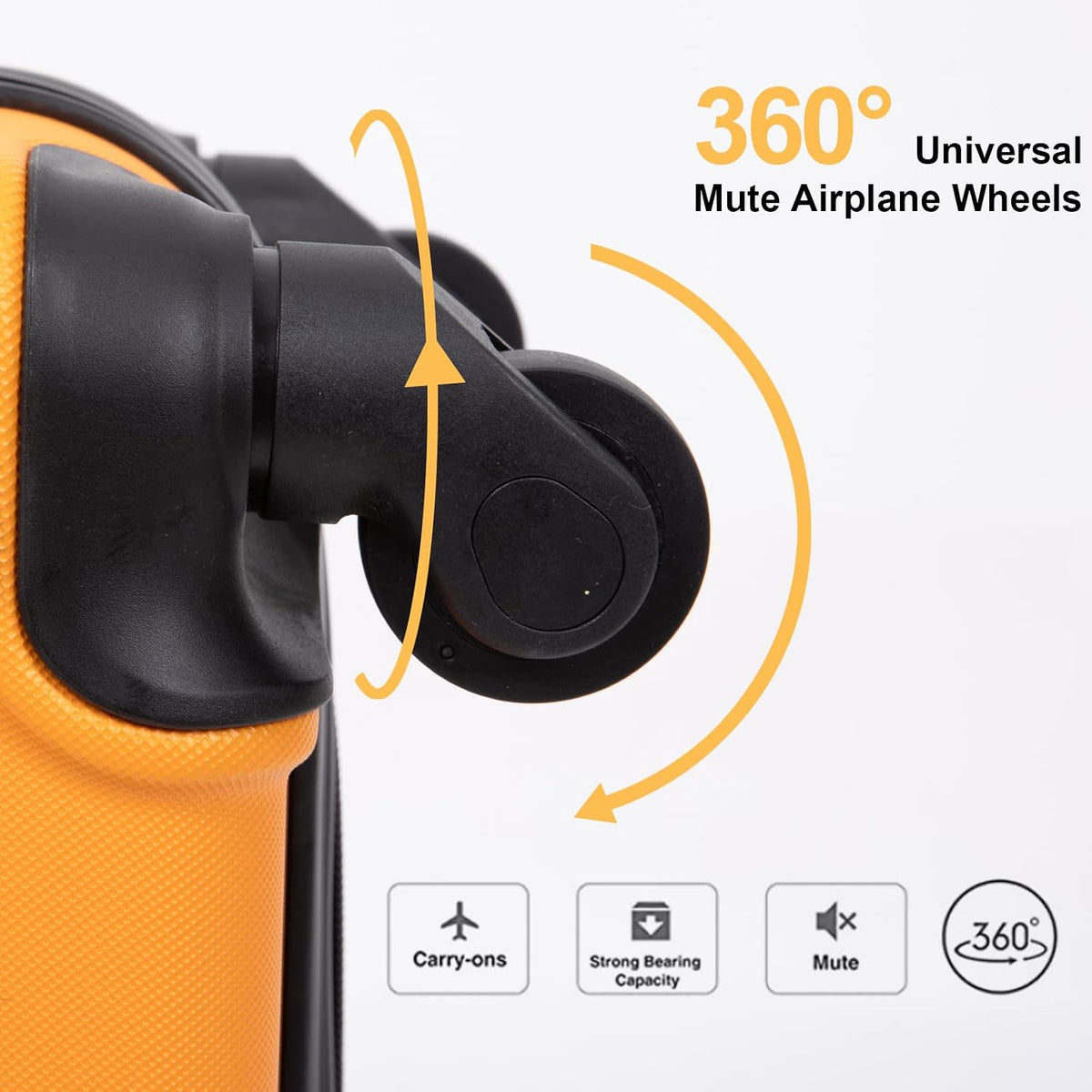 Hardshell Carry On Luggage Airline Approved 20" | Hardside Check-on Suitcase with Spinner Wheel,Small Travel Suitcase for Bussiness Trip and School
