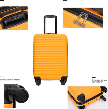 Hardshell Carry On Luggage Airline Approved 20" | Hardside Check-on Suitcase with Spinner Wheel,Small Travel Suitcase for Bussiness Trip and School