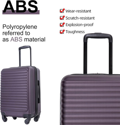 Hardshell Carry On Luggage Airline Approved 20" | Hardside Check-on Suitcase with Spinner Wheel,Small Travel Suitcase for Bussiness Trip and School