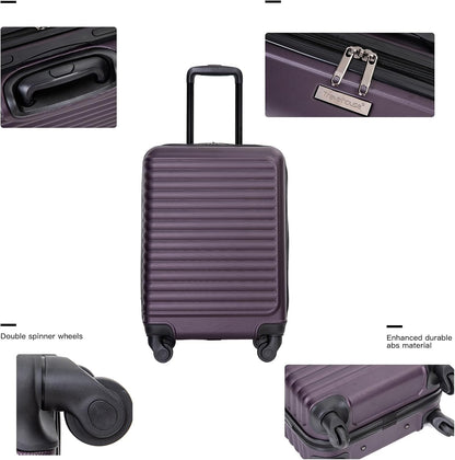 Hardshell Carry On Luggage Airline Approved 20" | Hardside Check-on Suitcase with Spinner Wheel,Small Travel Suitcase for Bussiness Trip and School