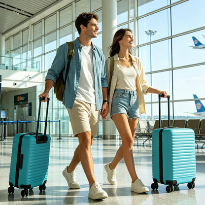 Hardshell Carry On Luggage Airline Approved 20" | Hardside Check-on Suitcase with Spinner Wheel,Small Travel Suitcase for Bussiness Trip and School